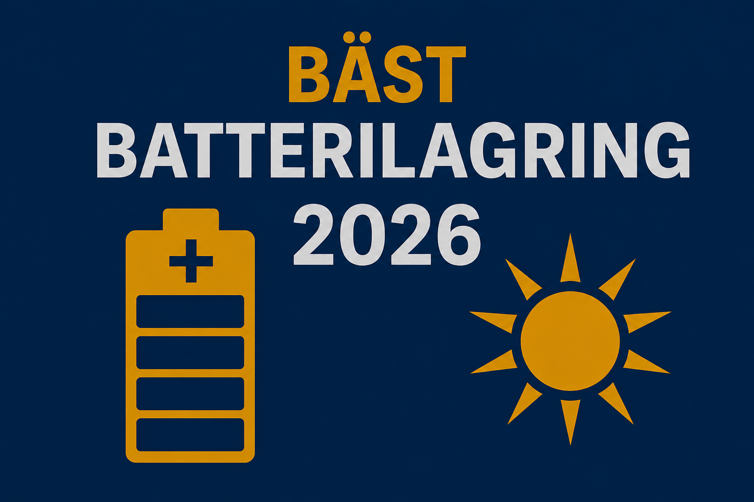 Bäst Batterilagring 2026